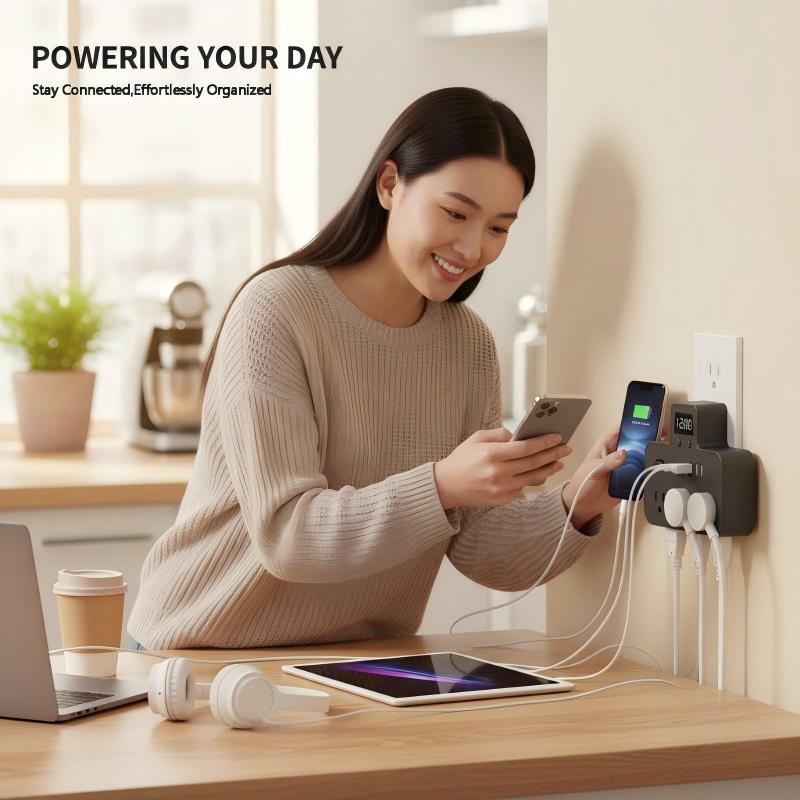 Multi-Port Outlet Extender with USB Ports