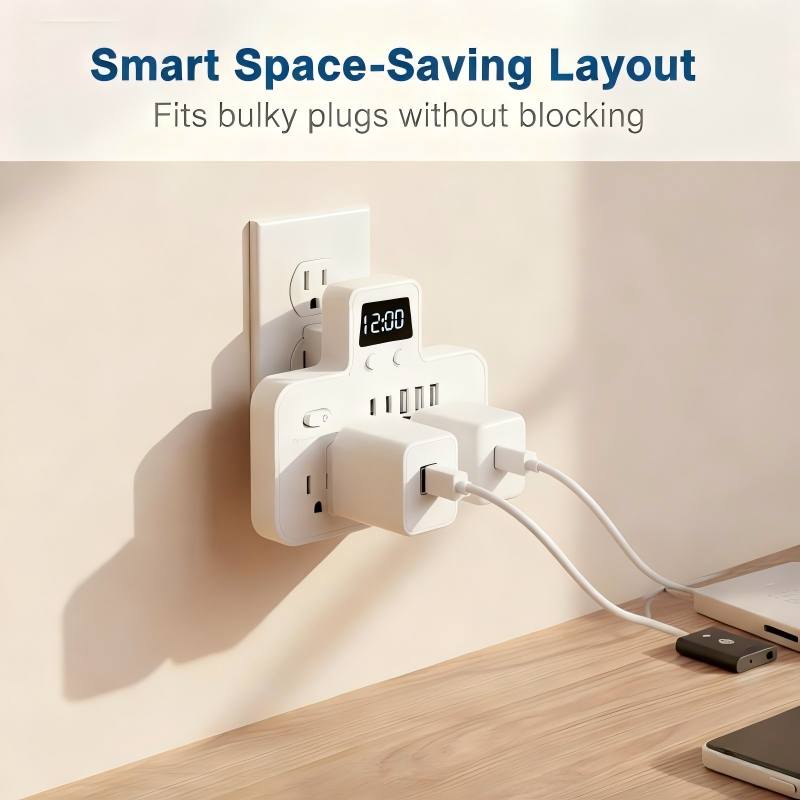 Multi-Port Outlet Extender with USB Ports