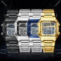 🔥Hot Sale Deals-Unisex-Digitaluhr mit quadratischem Display und Leuchtanzeige