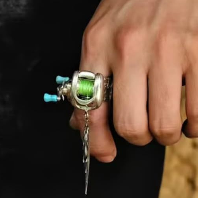 Miniature Fishing Reel Pendant Necklace
