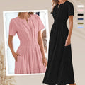 💕Women's Boho Chic Smocked Waist Maxi Dress