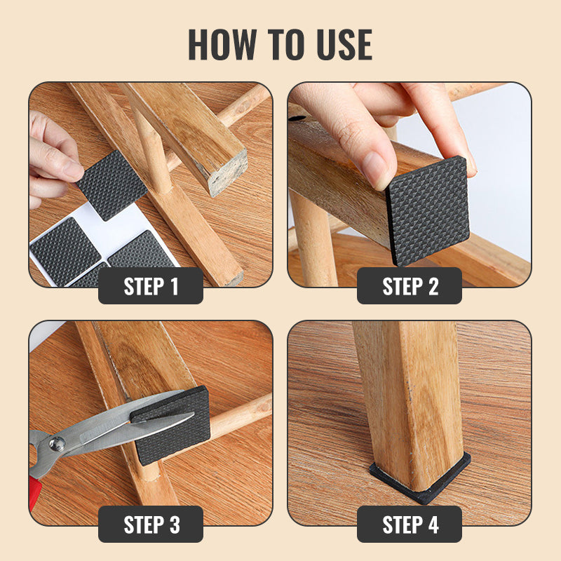 30PCS Self-Adhesive Furniture Floor Protector Pads