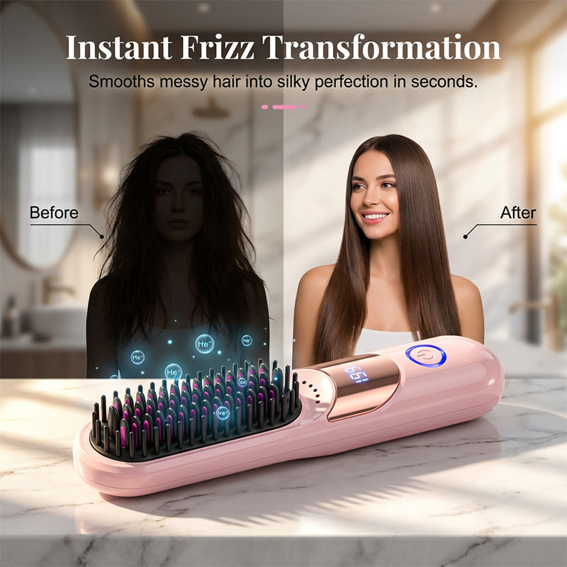 🔥HOT SALE🔥3-Temp Anti-Scald Ionic Hair Straightening Comb