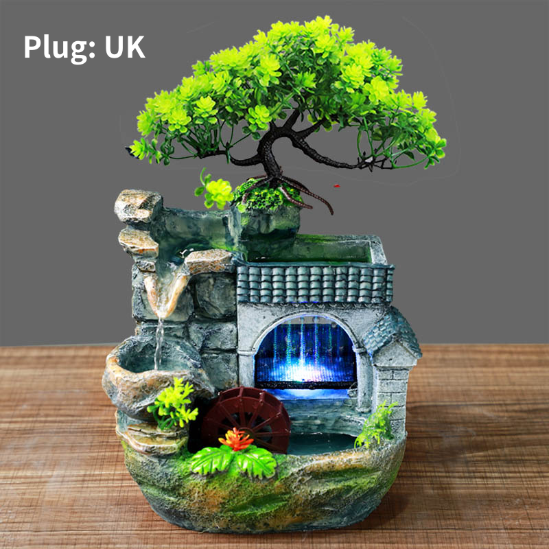 Indoor Tabletop Rockery Waterfall Fountain Ornament