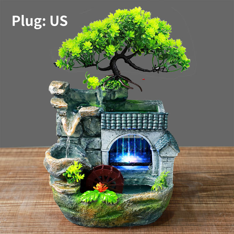 Indoor Tabletop Rockery Waterfall Fountain Ornament