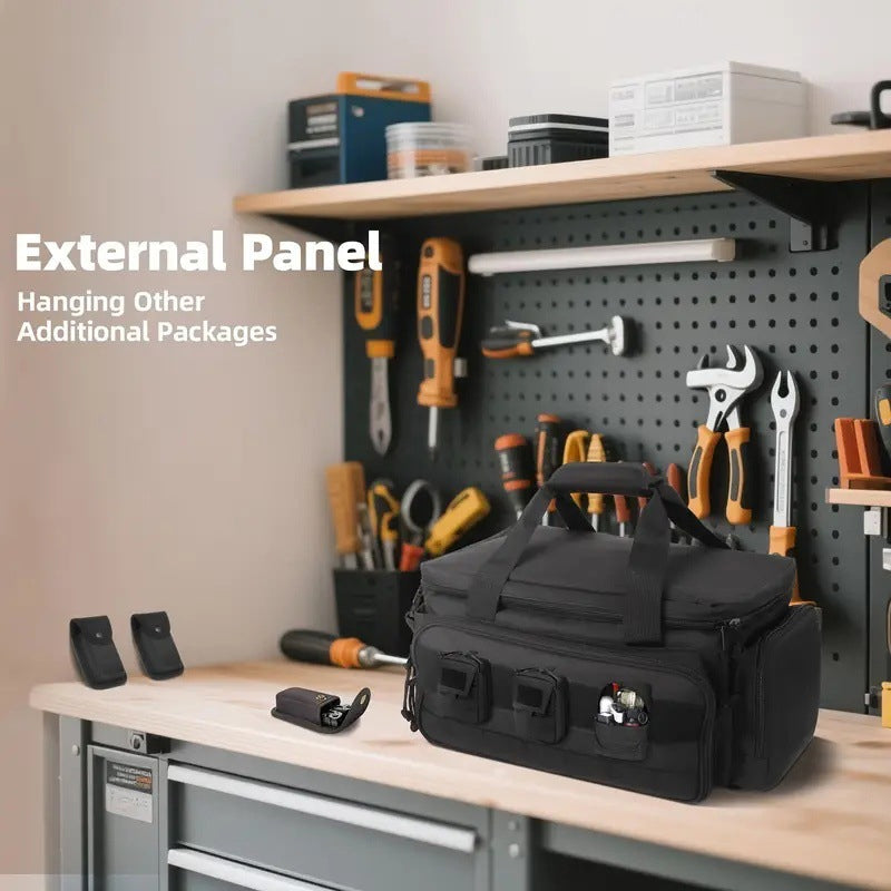 🔥Ultimate Heavy-Duty Canvas Tool Bag with MOLLE System | Professional Organizer & Multi-Pocket Technician Carrier