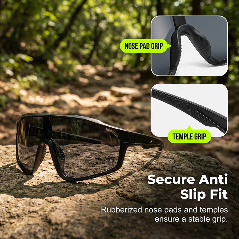 🕶️ 50% OFF NOW! 🚴 Photochromic Sports Glasses – Smart Light Adaptation & Windproof – Panoramic cycling goggles & anti-slip running eyewear 🏃