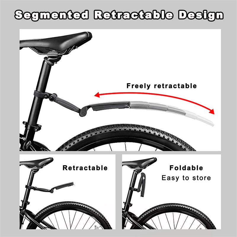 🚲 49% OFF NOW ! ⚡ Retractable & Adjustable Bicycle Mudguard Set – Universal Fit, Sturdy & Splash-Proof Design 💨