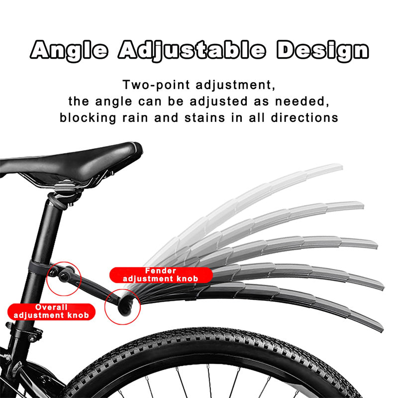 🚲 49% OFF NOW ! ⚡ Retractable & Adjustable Bicycle Mudguard Set – Universal Fit, Sturdy & Splash-Proof Design 💨