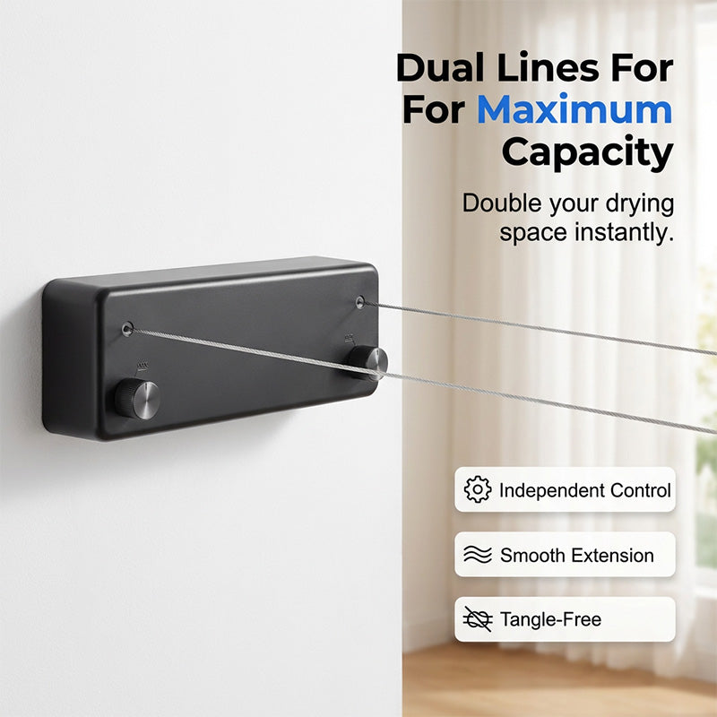 Wall-Mounted Invisible Clothesline