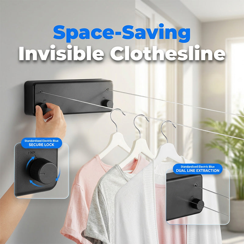 Wall-Mounted Invisible Clothesline