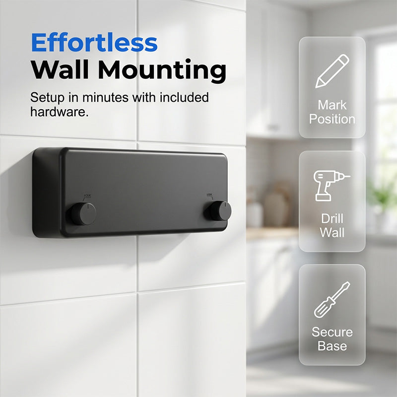 Wall-Mounted Invisible Clothesline