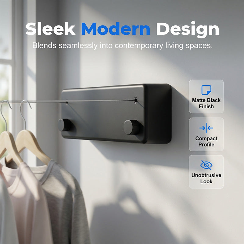 Wall-Mounted Invisible Clothesline