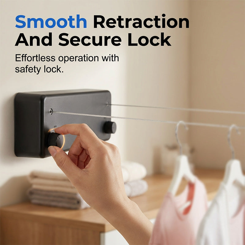Wall-Mounted Invisible Clothesline