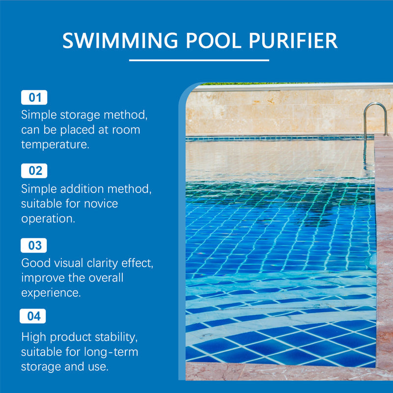 💧 Swimming Pool Purifying Liquid – Crystal Clear Water, Zero Hassle! ✨ Say goodbye to green water & harsh chemicals – just pure, fresh swimming every time. 🏊‍♂️💙