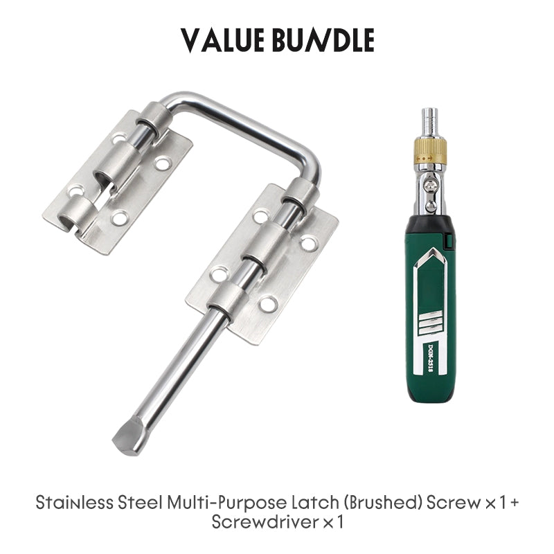 Multi-Angle Security Barrel Bolt Latch