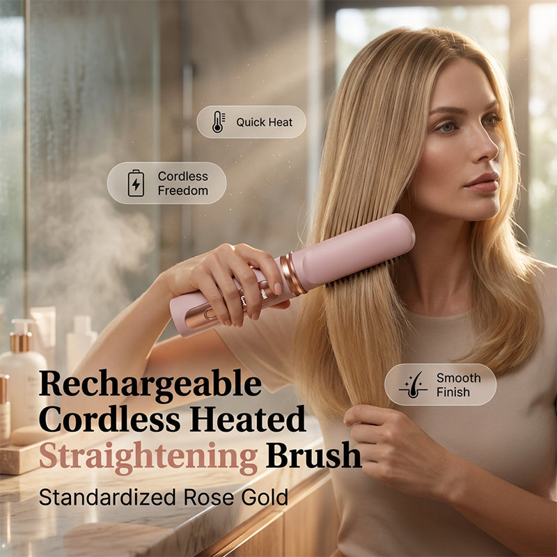 Rechargeable Cordless Heated Straightening Brush