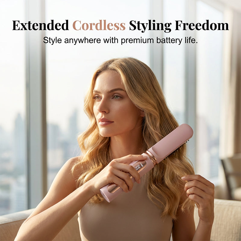 Rechargeable Cordless Heated Straightening Brush