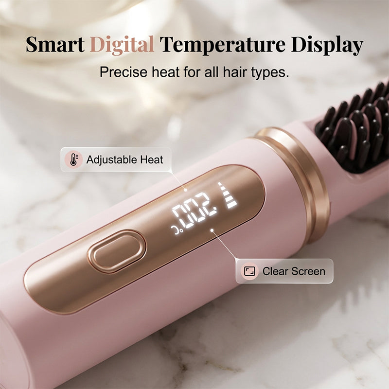 Rechargeable Cordless Heated Straightening Brush
