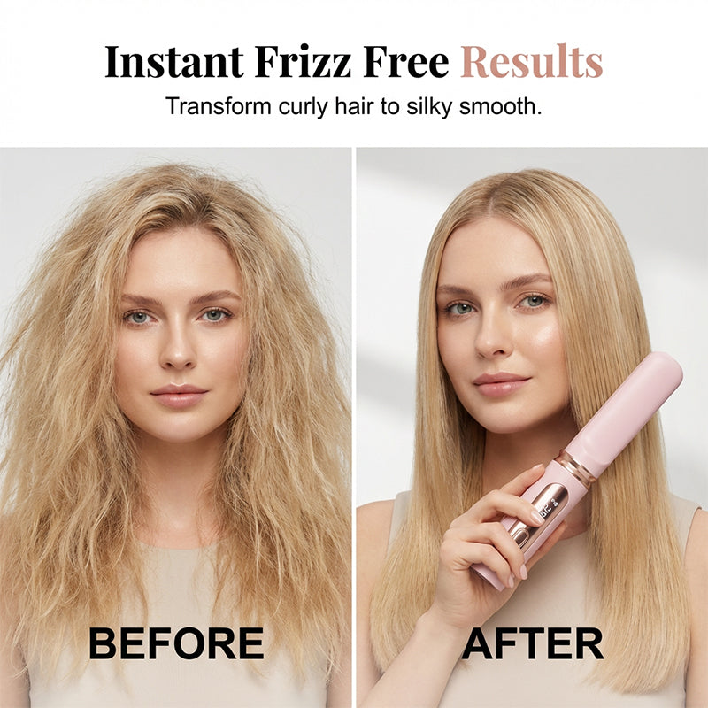 Rechargeable Cordless Heated Straightening Brush