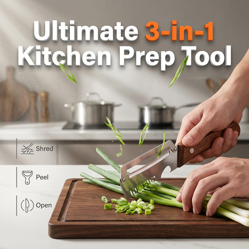 🎁 3-in-1 Onion Slicer and Peeler, 2-Pack
