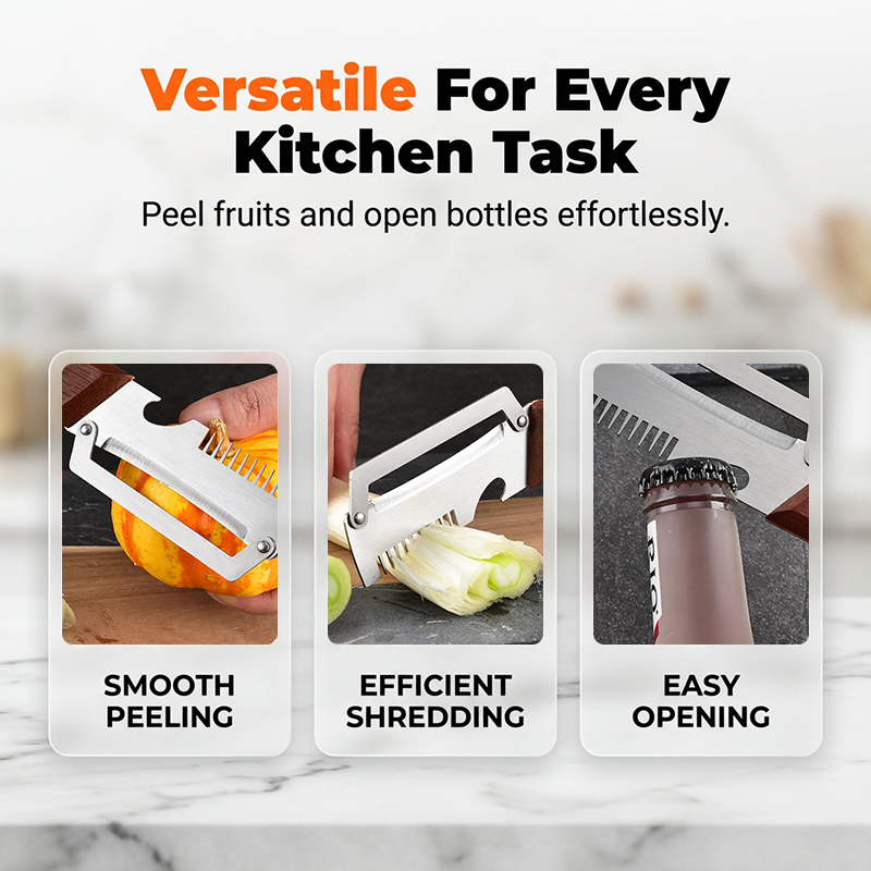 🎁 3-in-1 Onion Slicer and Peeler, 2-Pack