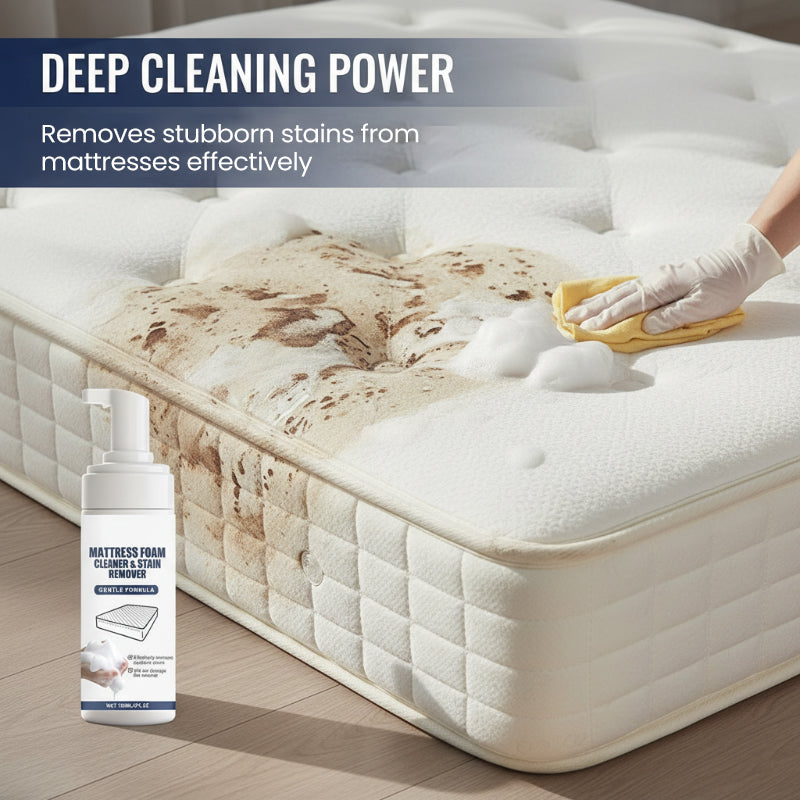 🛏️🧼 Multi-Surface Mattress Foam Cleaner – No-Rinse Stain Removal, Odor Elimination, and Antibacterial Protection – Pay on Delivery ✨✅