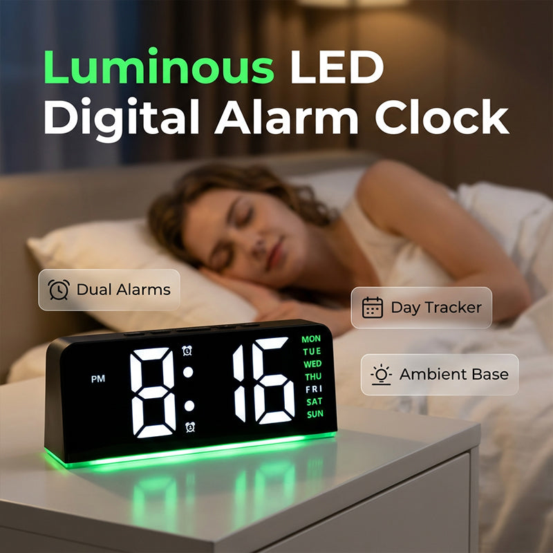 🥳2026 HOT SALE🥳💞50K+ SOLD!🌟🏠 Flash Sale 50% Off! LED Digital Alarm Clock with Ambient Light