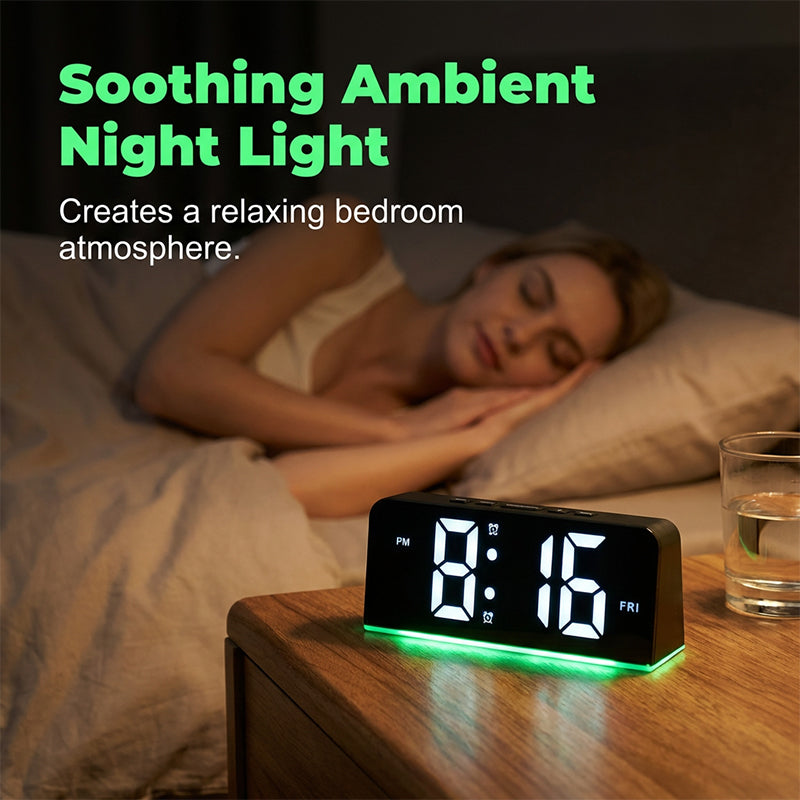 🥳2026 HOT SALE🥳💞50K+ SOLD!🌟🏠 Flash Sale 50% Off! LED Digital Alarm Clock with Ambient Light
