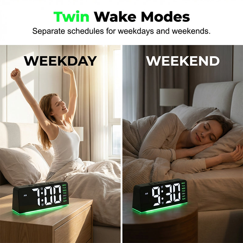 🥳2026 HOT SALE🥳💞50K+ SOLD!🌟🏠 Flash Sale 50% Off! LED Digital Alarm Clock with Ambient Light