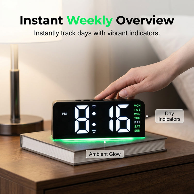 🥳2026 HOT SALE🥳💞50K+ SOLD!🌟🏠 Flash Sale 50% Off! LED Digital Alarm Clock with Ambient Light