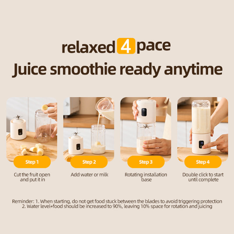 🔥Last-day sale-Portable Wireless Juicer with 12-Blade System