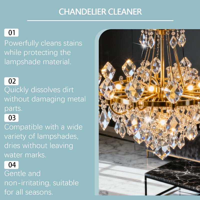 💡50% OFF🧼 Light Fixture Cleaning Spray | Powerful stain removal · Safe for all materials with no residue · Protects metal from oxidation · Suitable for chandeliers and decorative lights
