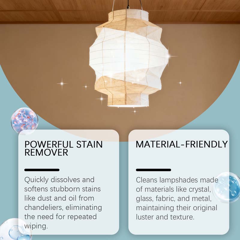 💡50% OFF🧼 Light Fixture Cleaning Spray | Powerful stain removal · Safe for all materials with no residue · Protects metal from oxidation · Suitable for chandeliers and decorative lights