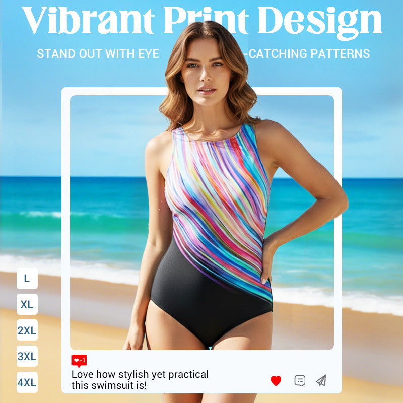 🏖️Summer Hot Sale 🩱50K+ SOLD!🌊Fashion Printed One-Piece Swimsuit | Soft Stretch Fabric & Ruching Detail for an Instant Slimming Look