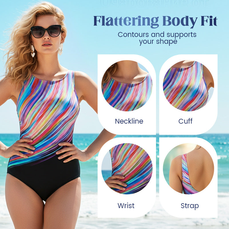 🏖️Summer Hot Sale 🩱50K+ SOLD!🌊Fashion Printed One-Piece Swimsuit | Soft Stretch Fabric & Ruching Detail for an Instant Slimming Look