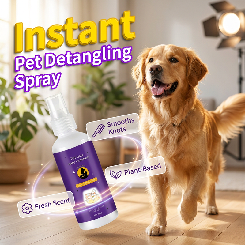 🥳2026 HOT SALE🥳💞50K+ SOLD!🐕💨 50% OFF! Pet Detangling Spray – Smooths knots instantly, plant-based & lick‑safe. Leave‑in, no rinse. Gentle lavender scent. ✨🐈