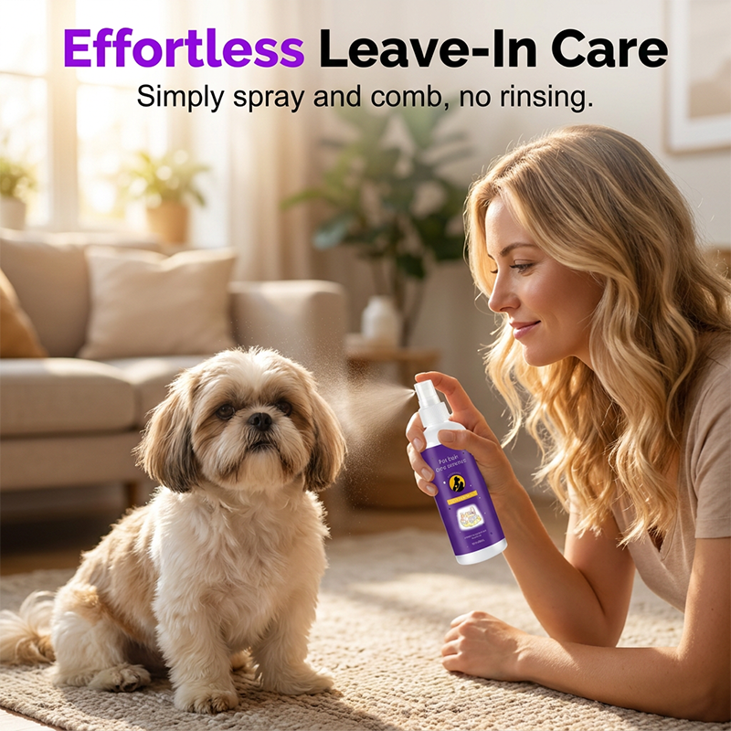 🥳2026 HOT SALE🥳💞50K+ SOLD!🐕💨 50% OFF! Pet Detangling Spray – Smooths knots instantly, plant-based & lick‑safe. Leave‑in, no rinse. Gentle lavender scent. ✨🐈