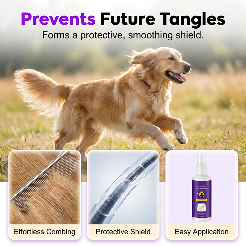 🥳2026 HOT SALE🥳💞50K+ SOLD!🐕💨 50% OFF! Pet Detangling Spray – Smooths knots instantly, plant-based & lick‑safe. Leave‑in, no rinse. Gentle lavender scent. ✨🐈