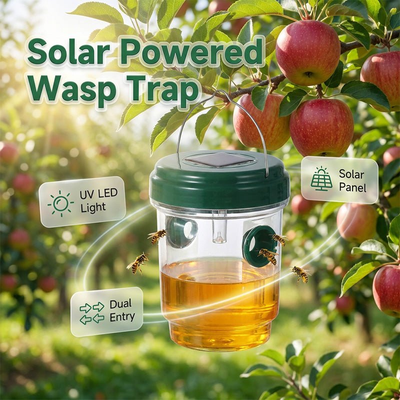 🥳2026 HOT SALE🥳💞50K+ SOLD! Solar Powered Hanging Wasp Trap