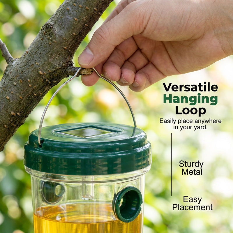 🥳2026 HOT SALE🥳💞50K+ SOLD! Solar Powered Hanging Wasp Trap