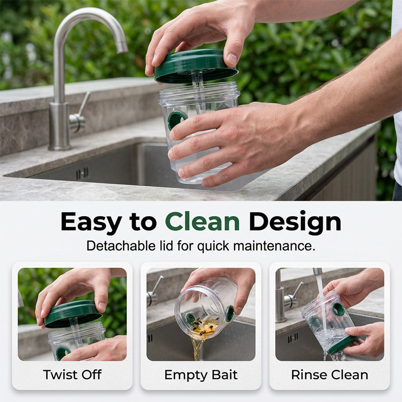 🥳2026 HOT SALE🥳💞50K+ SOLD! Solar Powered Hanging Wasp Trap