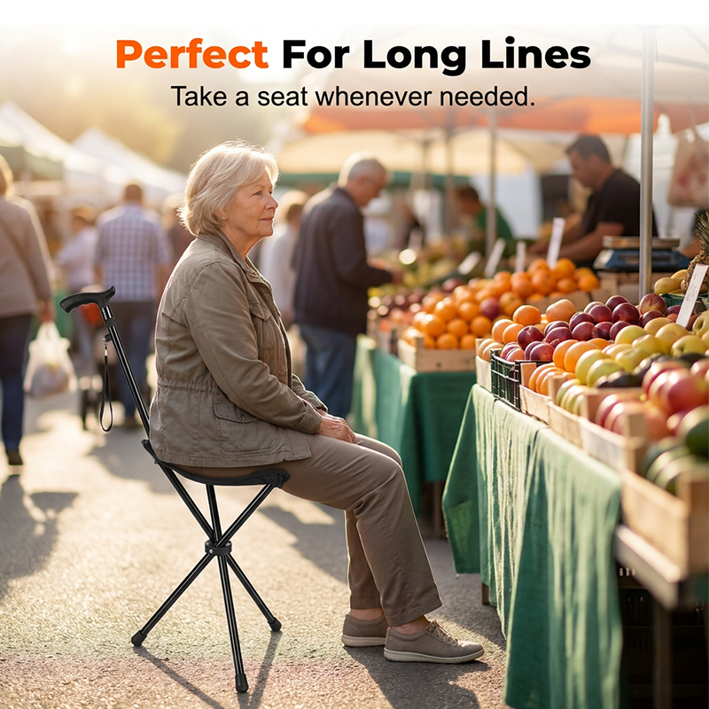 🎉 Last Day Promotion-50% OFF✨Folding Walking Cane with Seat