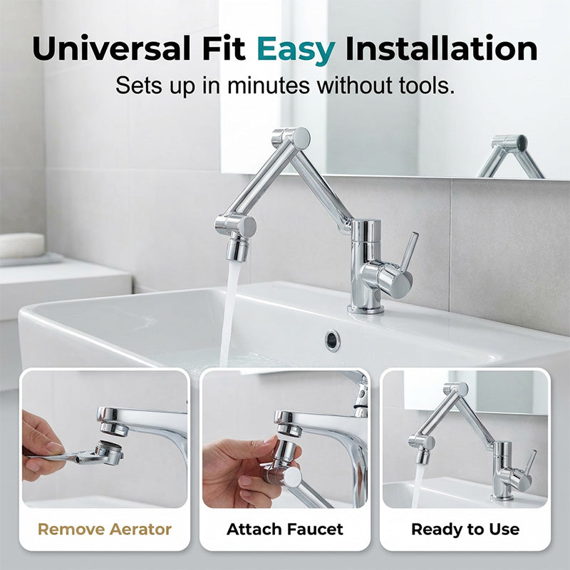 🔥2026 New Upgrade ＆ Hot Sale ＆ 50％ Off🔥360° Rotating Mechanical Arm Faucet – Flexible, Modern & Easy to Use ✨