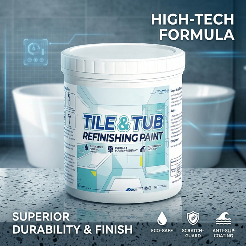 🥳2026 HOT SALE🥳💞50K+ SOLD!🛁🎨 50% OFF! Tile & Tub Refinishing Paint Kit – Waterproof, anti‑slip finish. Covers stains & cracks. Easy DIY, no pro needed. ✨🛡️