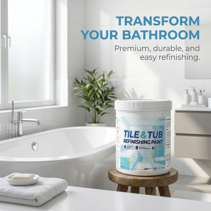 🥳2026 HOT SALE🥳💞50K+ SOLD!🛁🎨 50% OFF! Tile & Tub Refinishing Paint Kit – Waterproof, anti‑slip finish. Covers stains & cracks. Easy DIY, no pro needed. ✨🛡️