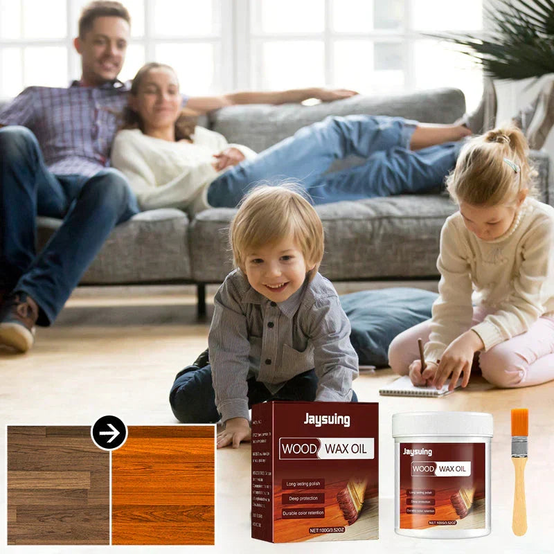 🥳2026 HOT SALE🥳💞50K+ SOLD!🌿🧴 50% OFF! Wood Cleaner & Polish – Beeswax & linseed oil, restores shine. Includes brush. Eco‑friendly. 🪑✨