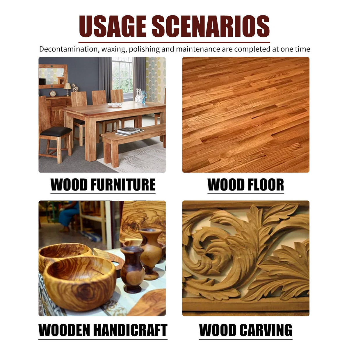 🥳2026 HOT SALE🥳💞50K+ SOLD!🌿🧴 50% OFF! Wood Cleaner & Polish – Beeswax & linseed oil, restores shine. Includes brush. Eco‑friendly. 🪑✨
