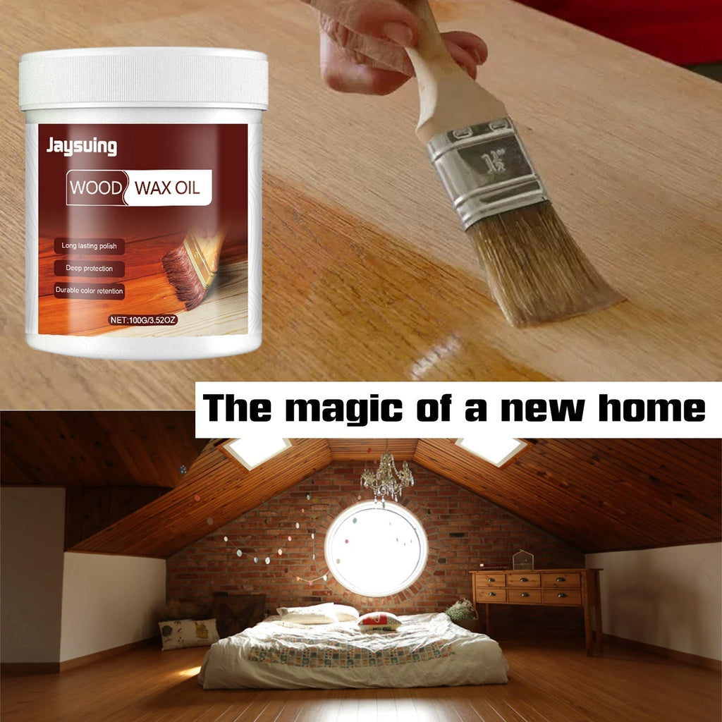 🥳2026 HOT SALE🥳💞50K+ SOLD!🌿🧴 50% OFF! Wood Cleaner & Polish – Beeswax & linseed oil, restores shine. Includes brush. Eco‑friendly. 🪑✨