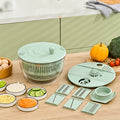 🔥 Hot sale 50% OFF🔥9-in-1 Multifunctional Large Capacity Salad Spinner & Slicer